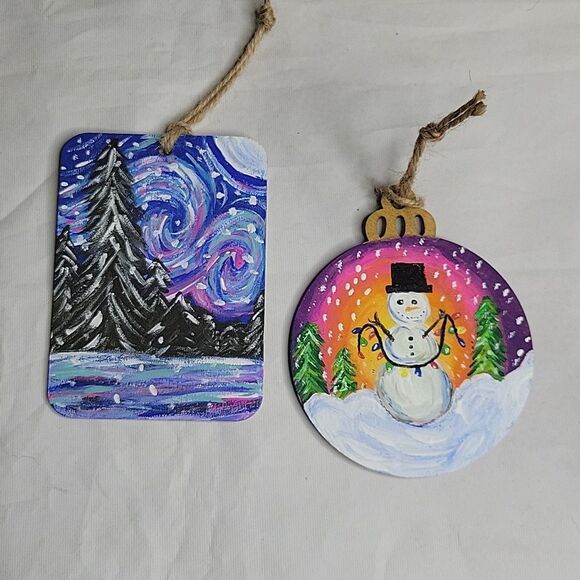 Other - Set of 2 Handpainted Ornaments